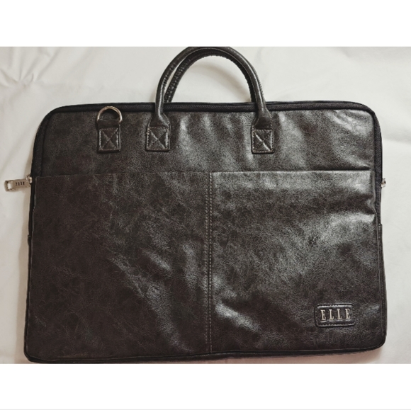 ELLE FRANCE LAPTOP COMPUTER CARRYING BAG BROWN 17 INCH - Picture 8 of 8